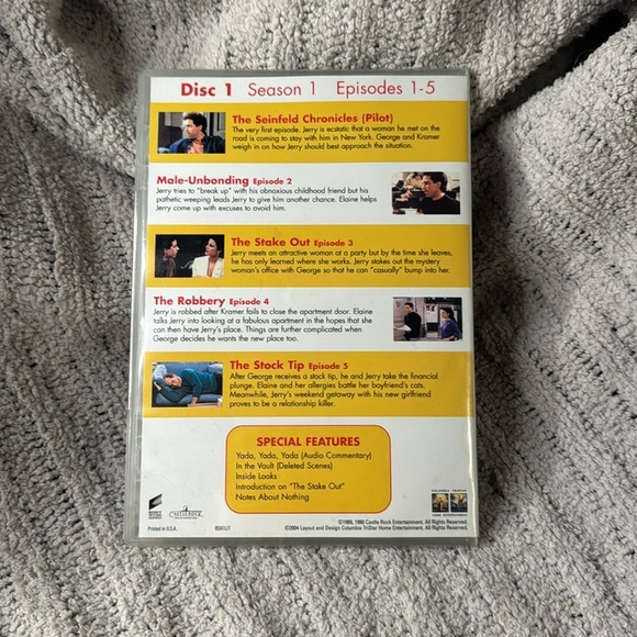 Seinfeld Collectible DVD Season 1 Disk 1- first 5 episodes- CLASSICS - Picture 2 of 3